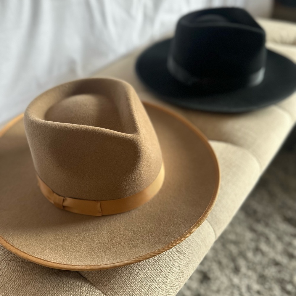 Two Gigipip Monroe Rancher brown and black hats size S/M 57